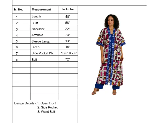 KAVAZI Duster long femme imprimé africain