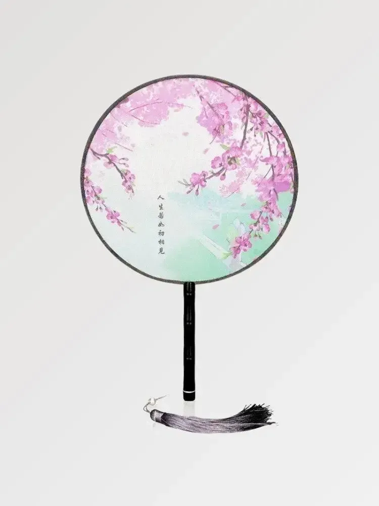 Japon style Tahara éventail rond sakura bambou