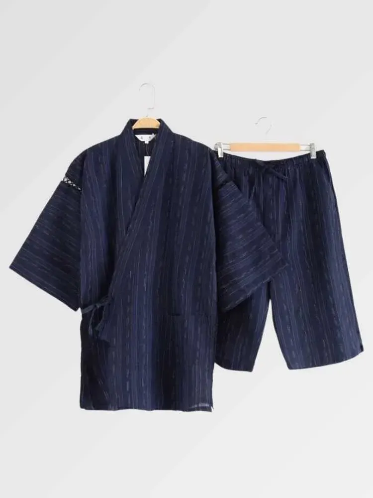 Japon style Jinbei Pyjama yokoji Traditionnel pyjama japonais homme