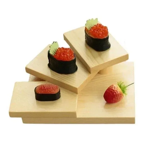 Japon style Sushi Stairs Kuramae présentoir sushi bois