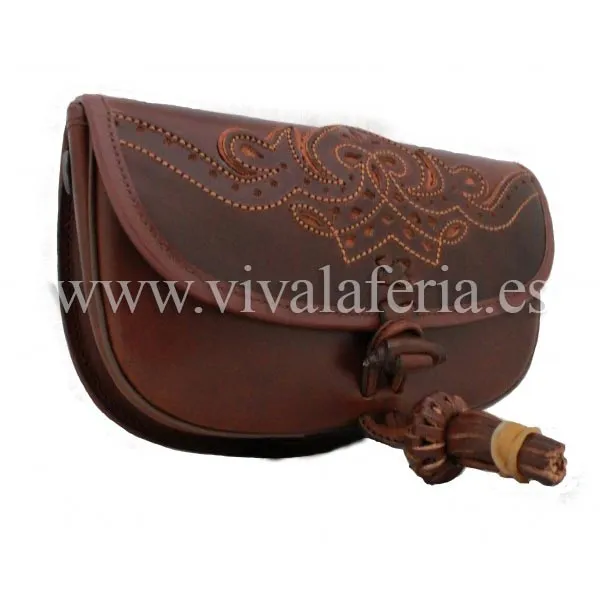 Viva la Feria sac rociero cuir picada pompon