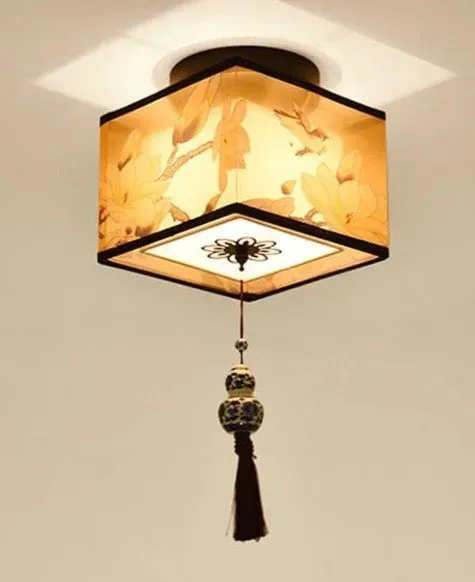 Japon style Ancienne lampe japonaise motifs délicats