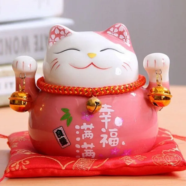 Esprit du Japon chat Maneki Neko clochettes