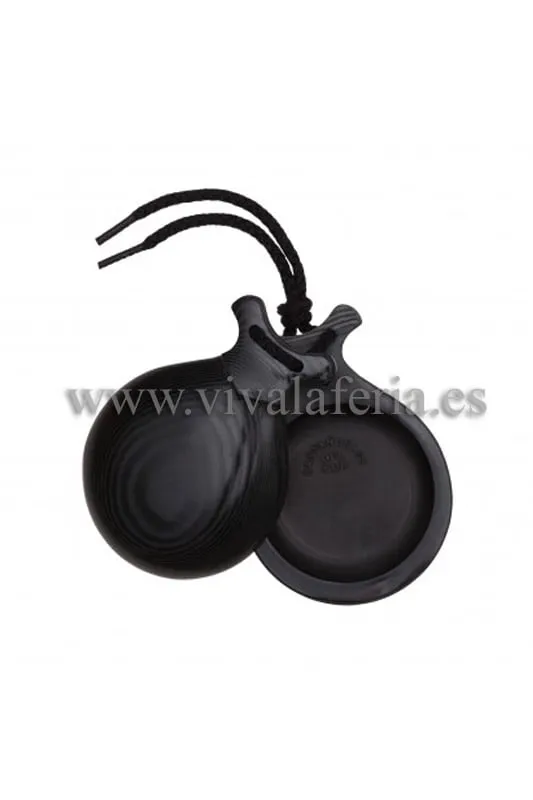 VIVA LA FERIA-MODA FLAMENCA Castañuelas tela negra profesional caramelo nº5 castagnettes