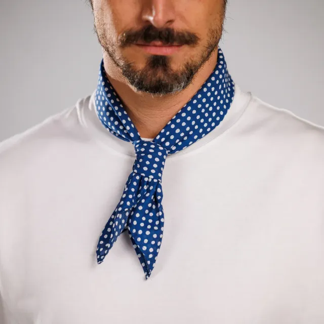 Pois Gipsy bandana coton indigo