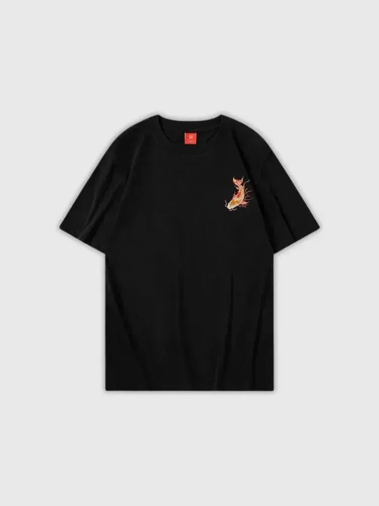 Japon style Okariya t-shirt carpe koi coton