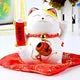Esprit du Japon maneki neko 2 pattes levées coussin rouge