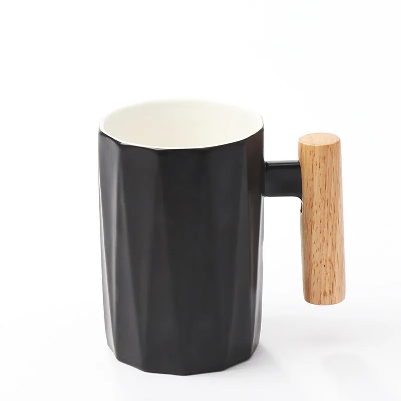 Esprit du Japon mug céramique épuré anse bois
