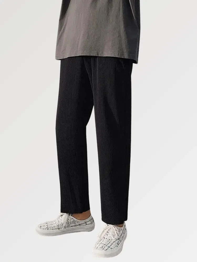 Japon style Ice Ice pantalon large plissé coupe ample