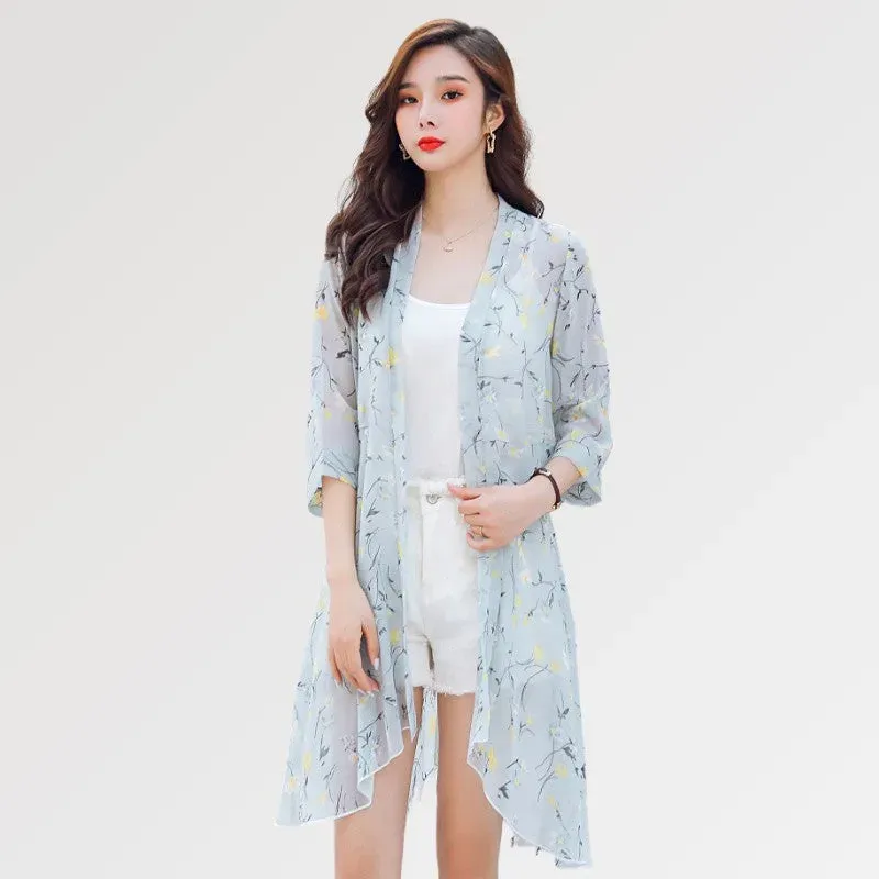 Japon style Yuriko cardigan long femme été