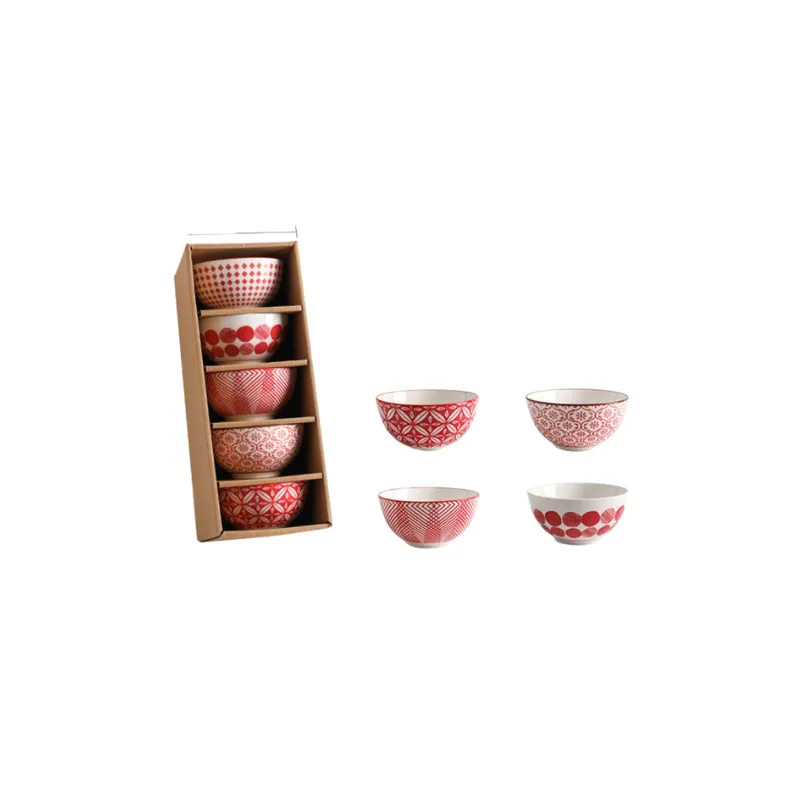 Japon style Shogo coffret 5 bols à riz argile