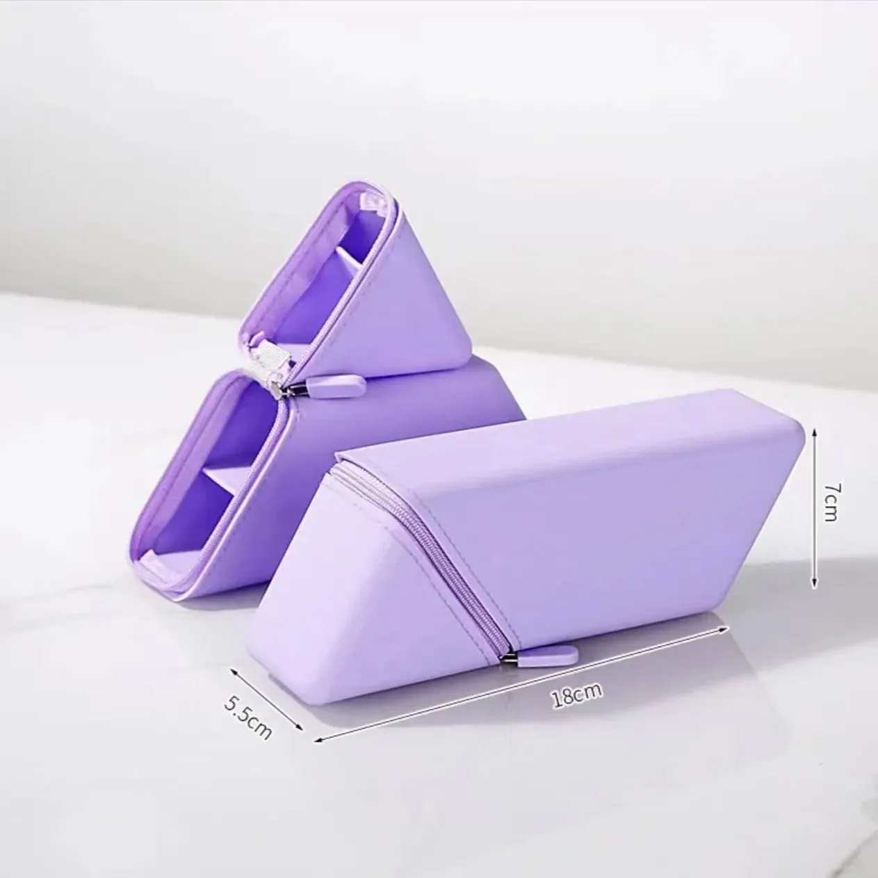 Esprit du Japon Trousse porte-stylos triangulaire en silicone