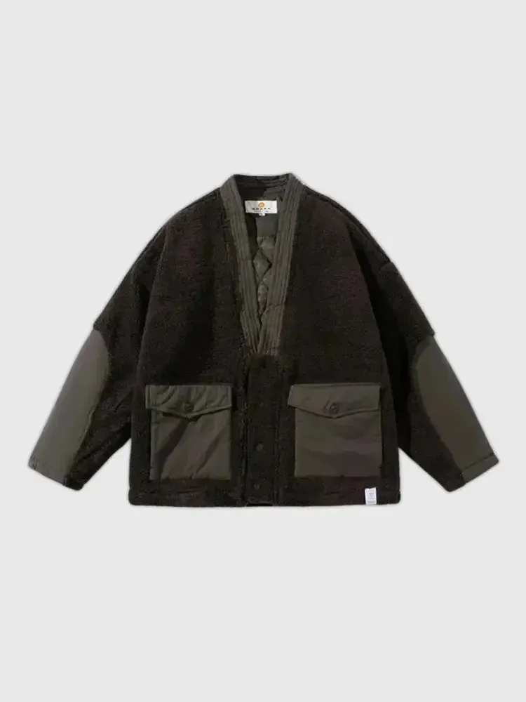 Japon style hanten patchwork veste laine