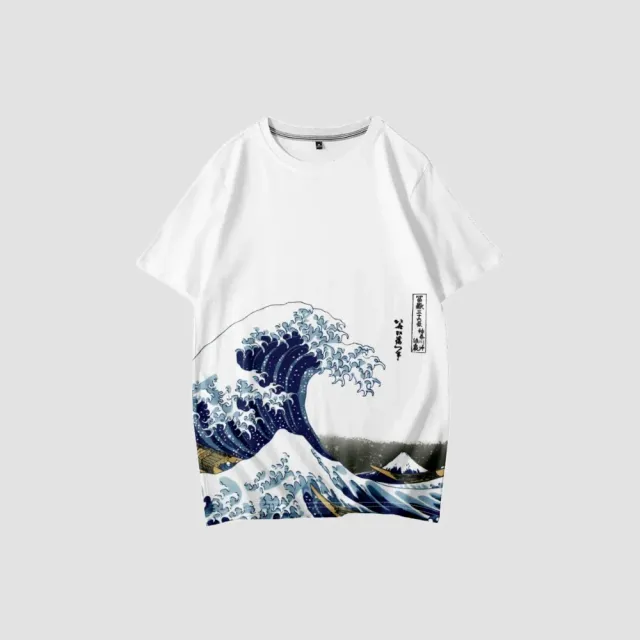Japon style Tshirt Vague De Kanagawa