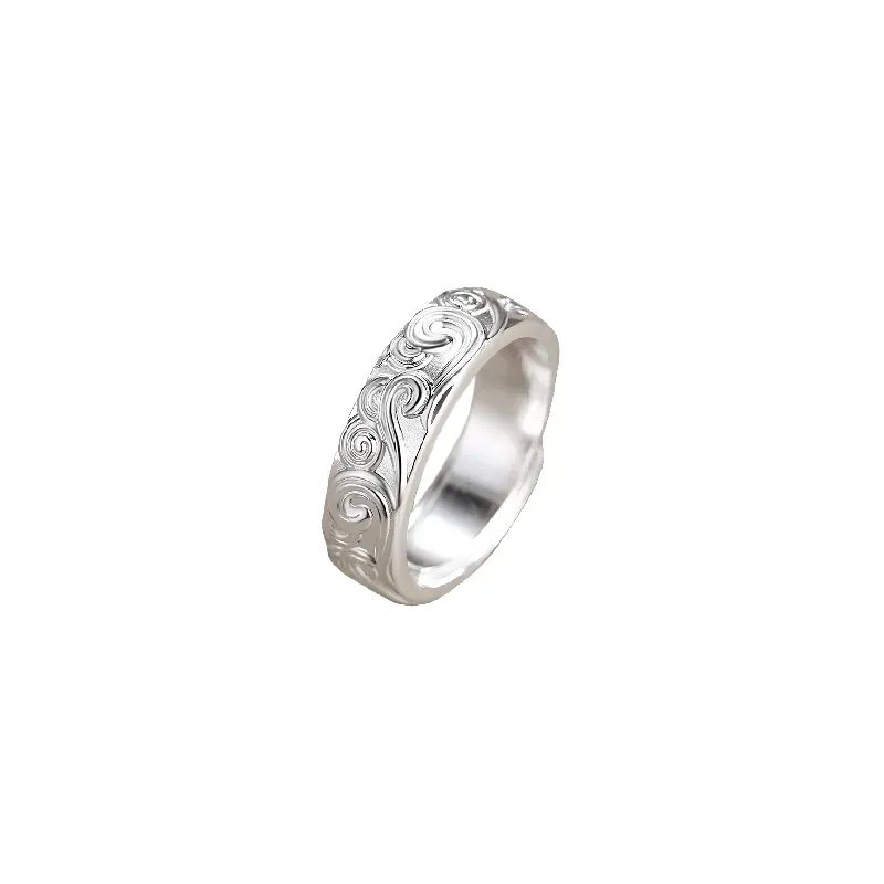 Japon style Bague Homme Vague Japonaise
