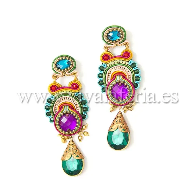 VIVA LA FERIA Lara boucles d’oreilles flamenco colorées