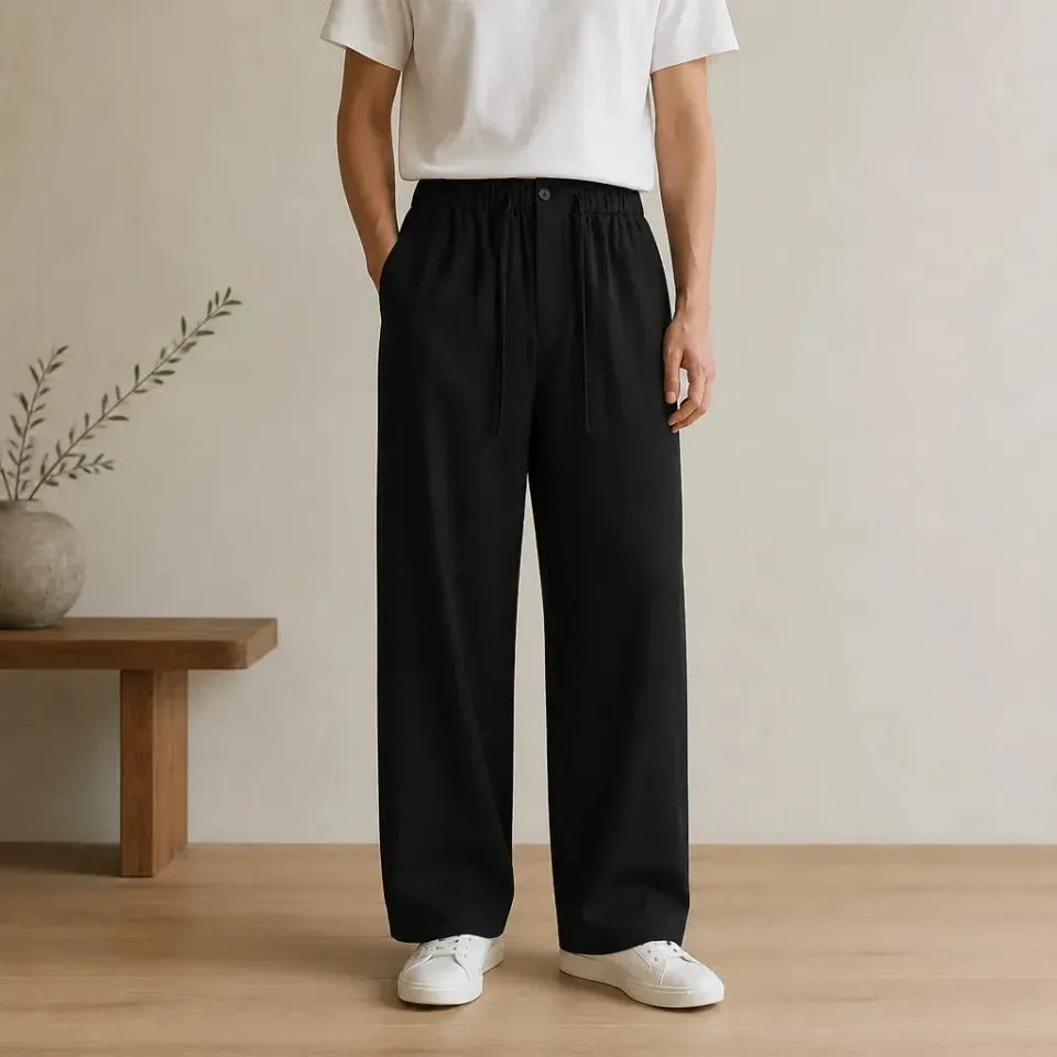 Esprit du Japon pantalon japonais coton ample