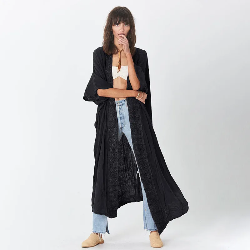 Esprit du Japon kimono de plage ample dentelle