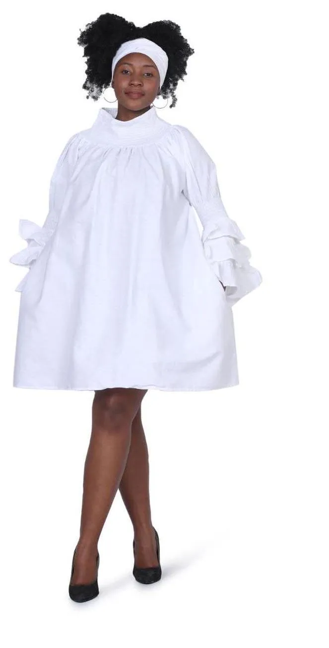 KAVAZI White Off-Shoulder Mini Dress robe