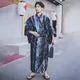 Esprit du Japon Yukata Homme Bleu Motifs Modernes coton