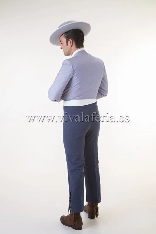 Viva La Feria 1000 Rayas Azul costume corto gris