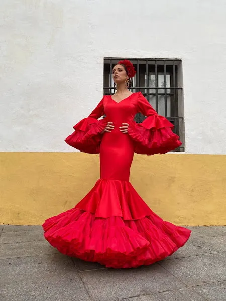 Viva La Feria Peonía robe flamenca à volants
