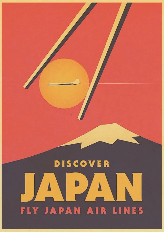 Japon style affiche publicitaire japonaise zen