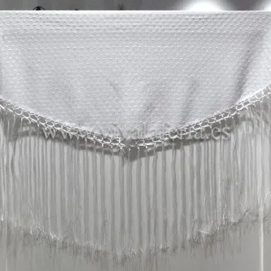 Viva La Feria mantoncillo plumeti à franges 132 cm