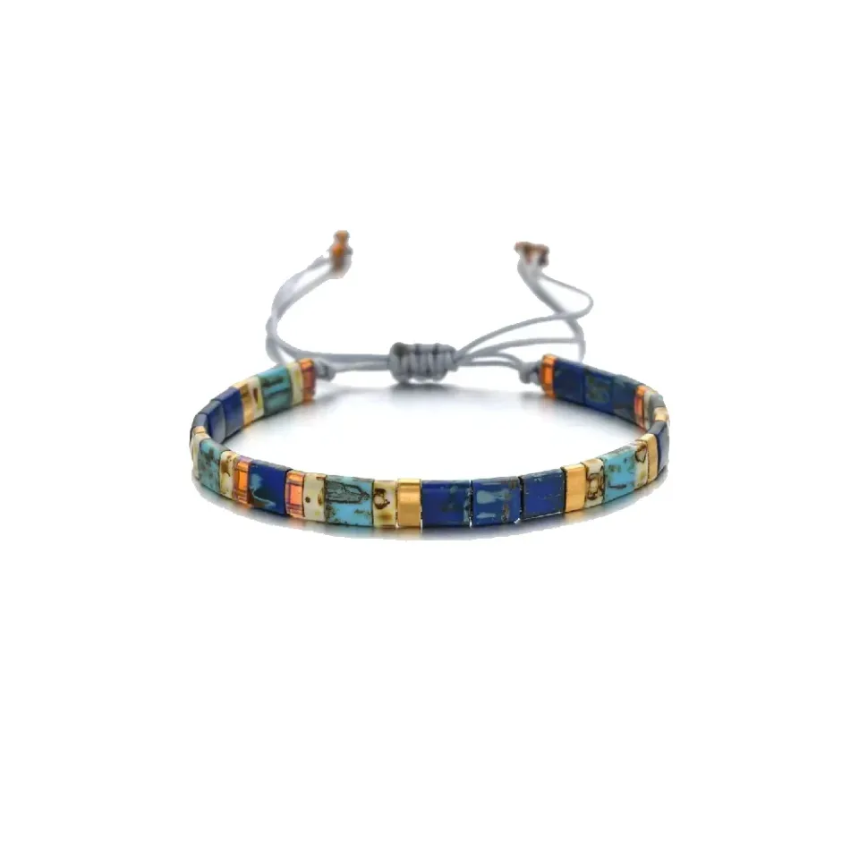 Japon style Miyuki Plates bracelet perles artisanal