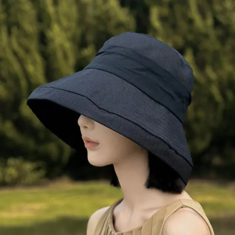 Esprit du Japon Chapeau Cloche Anti-UV Femme lin été