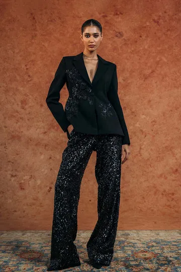 Rahul Mishra Anar Bel veste en soie brodée noire