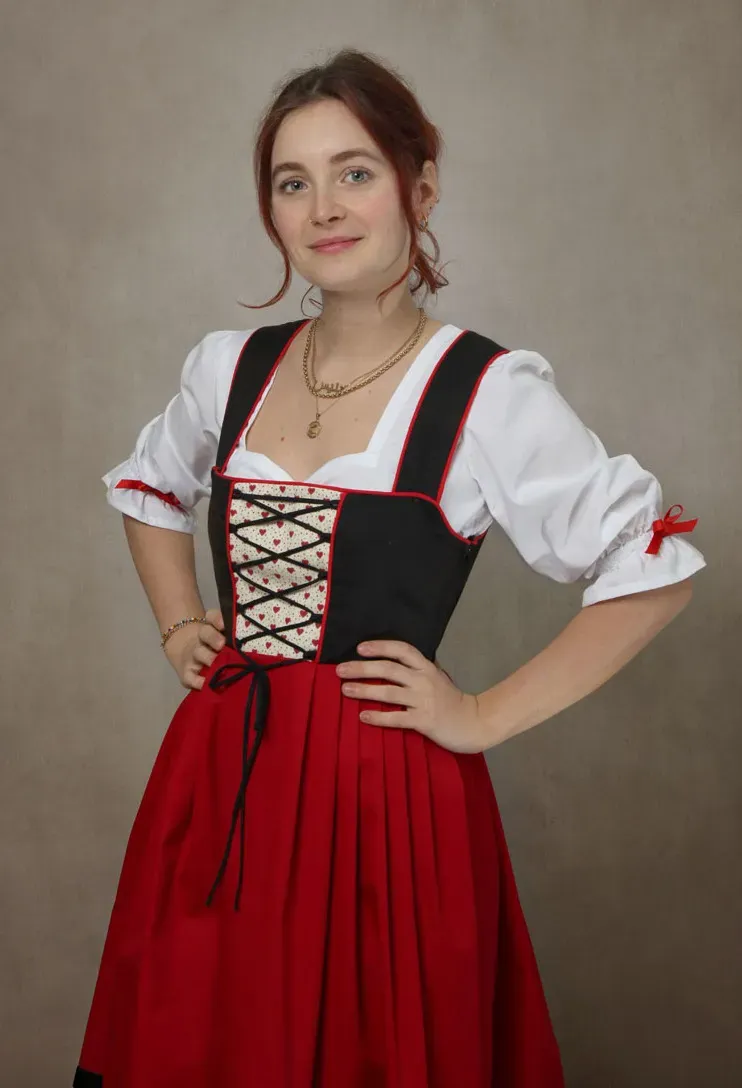 Geht's in Rockdorf ElsassRock robe passepoil rouge