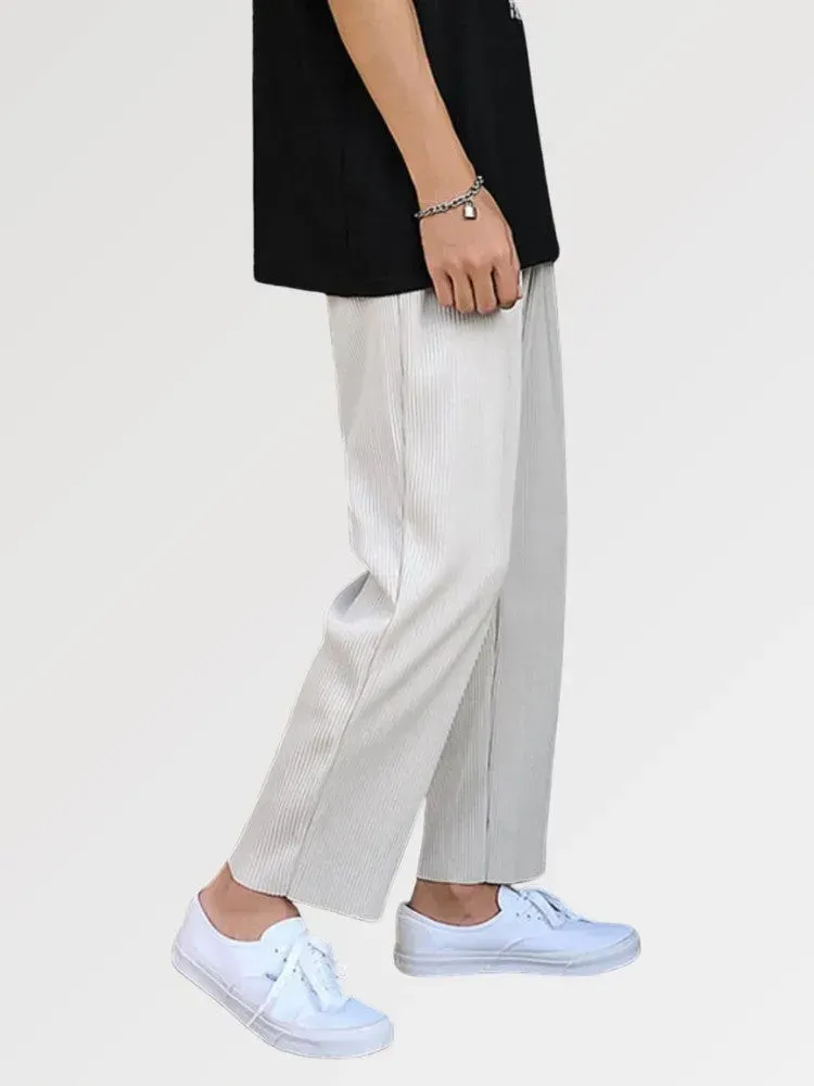 Japon style Ice Ice pantalon large plissé coupe ample