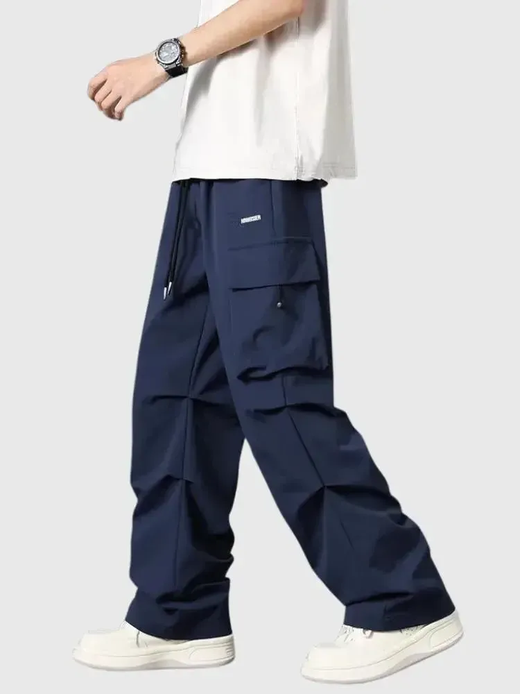 Japon style Cargo Tsushima pantalon bleu