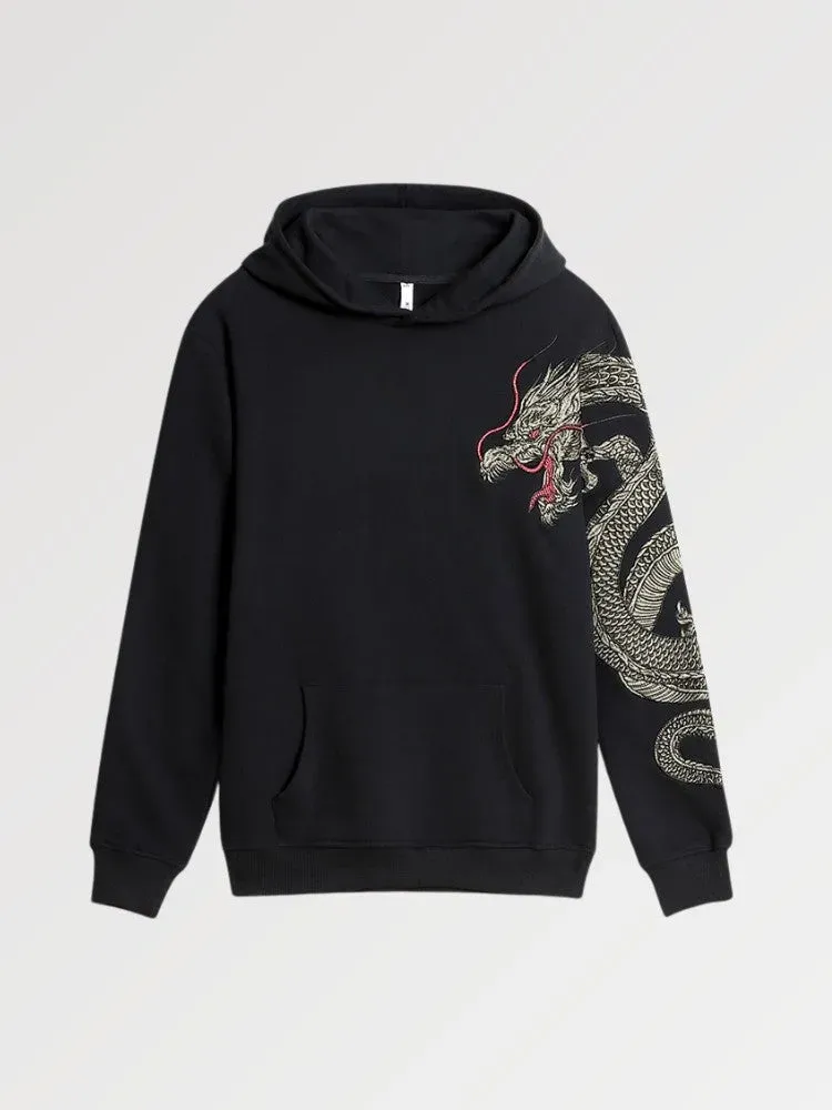 Japon style Huanglong sweat dragon noir