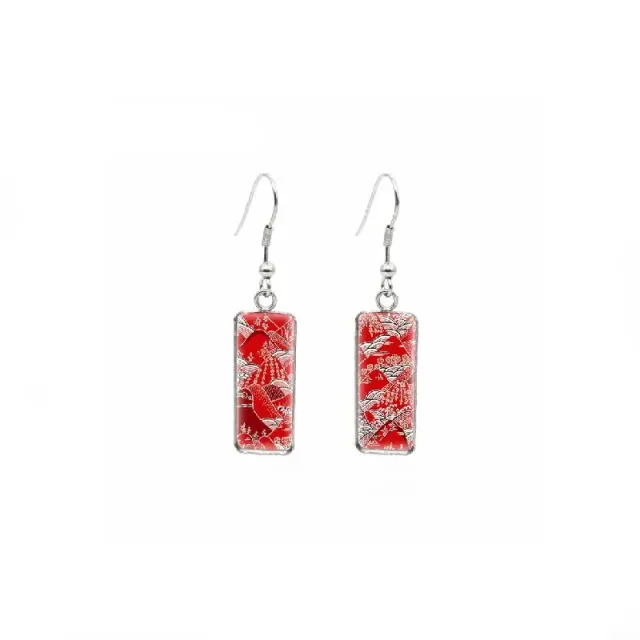 Japon style Boucle D’oreille Japonaise Rouge boucle d’oreille