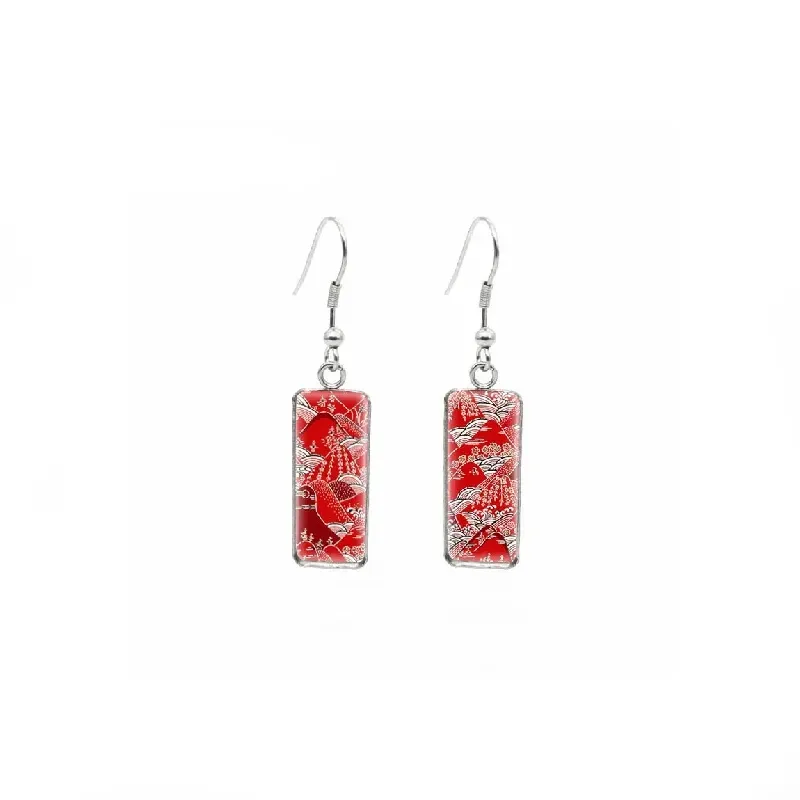 Japon style Boucle D’oreille Japonaise Rouge boucle d’oreille