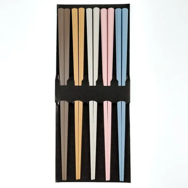 Japon style Set 5 paires de baguettes pastel antibactériennes