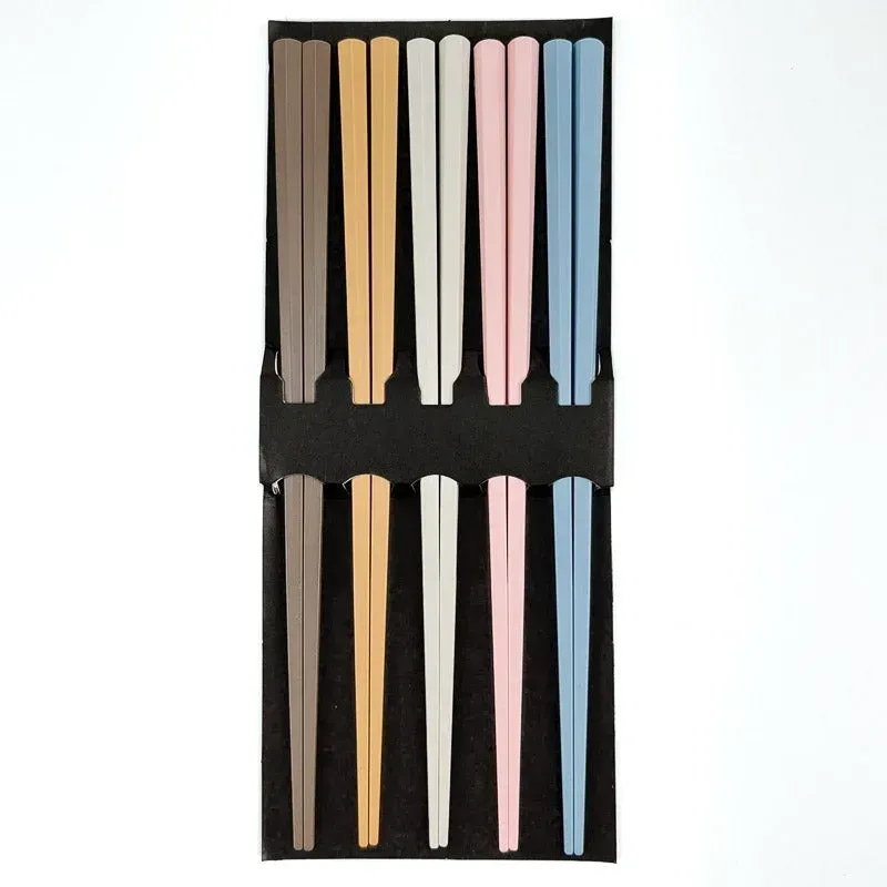 Japon style Set 5 paires de baguettes pastel antibactériennes