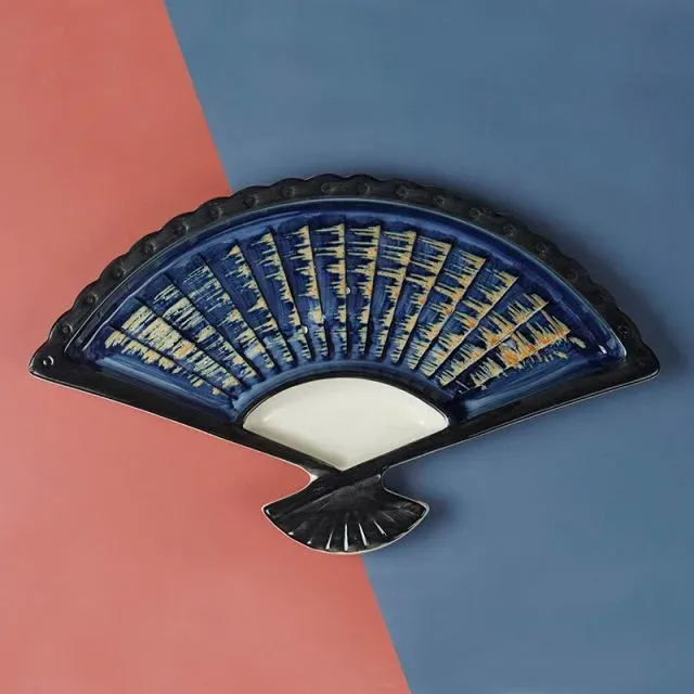 Japon style Yasuhiro assiette céramique éventail
