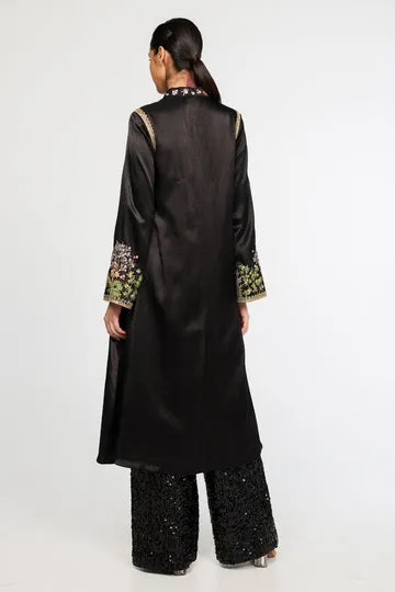 Rahul Mishra Chandni kurta brodé main noir