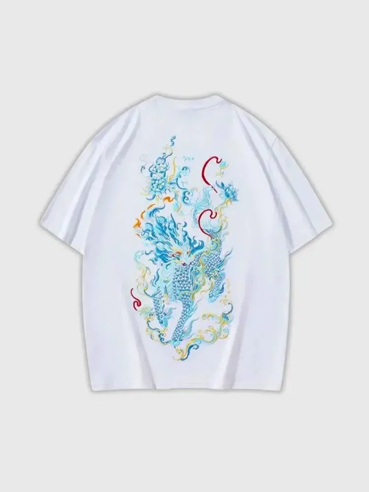 Japon style T-shirt broderie Matsuba coton