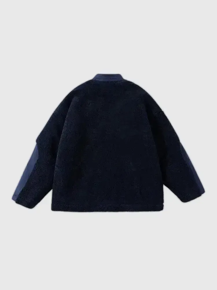Japon style hanten patchwork veste laine