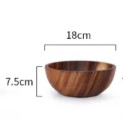 Japon style Akashiya bol saladier acacia fait main