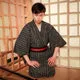 Esprit du Japon kimono homme traditionnel rayé marine