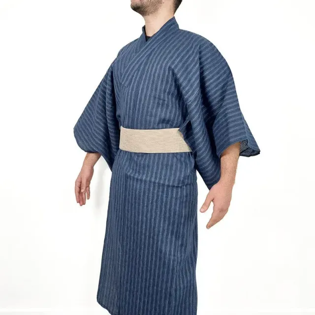 Japon style Yukata Japonais Rayé kimono coton
