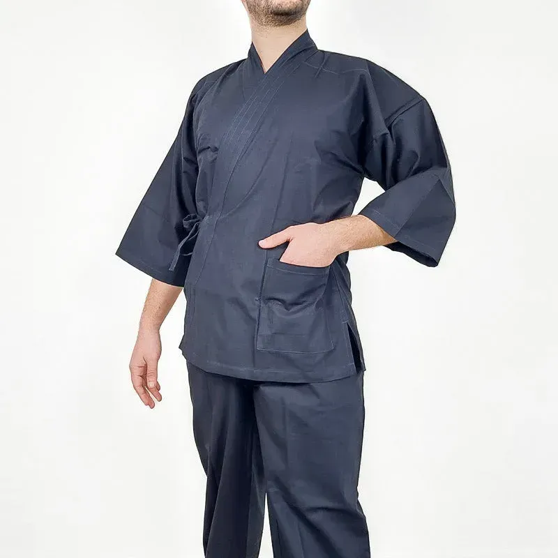Japon style Samue Homme vêtement japonais coton
