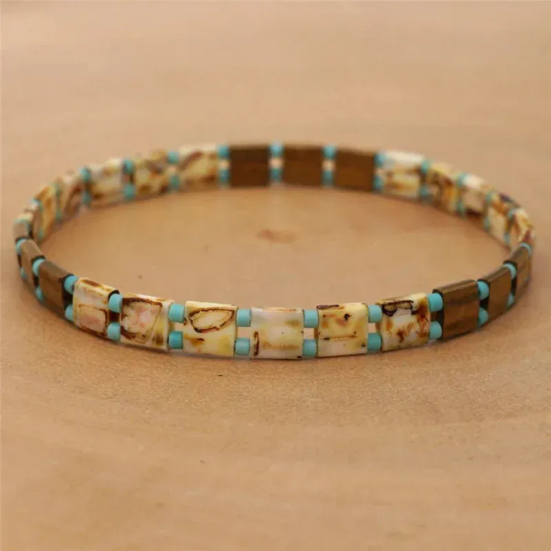 Japon style bracelet Miyuki Tila artisanal
