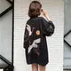 Esprit du Japon veste kimono court noir ample