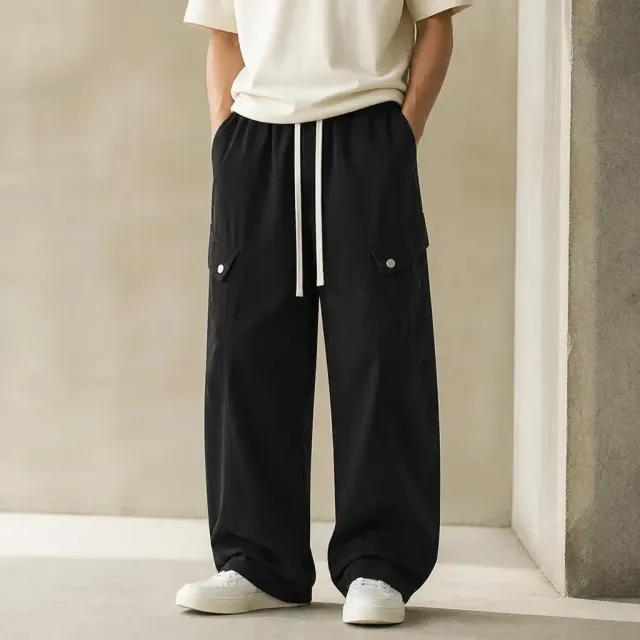 Esprit du Japon pantalon cargo coton large poches
